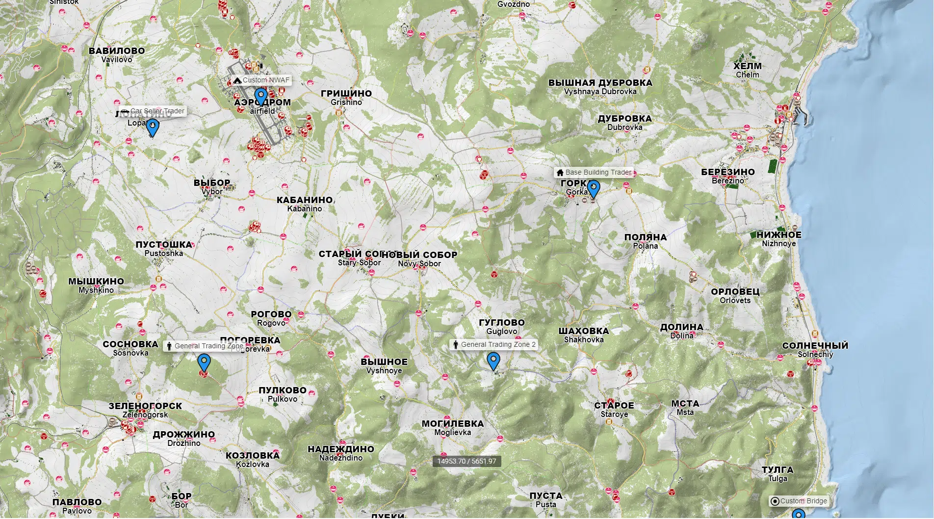 my dayz map trading zone