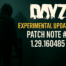dayz experimental update 1.29 mydayz patch note 1.29.160485